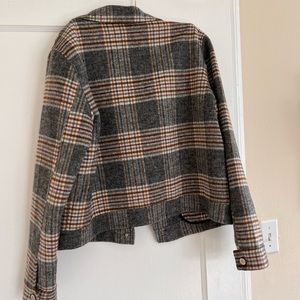 Mango shirt jacket, plaid
